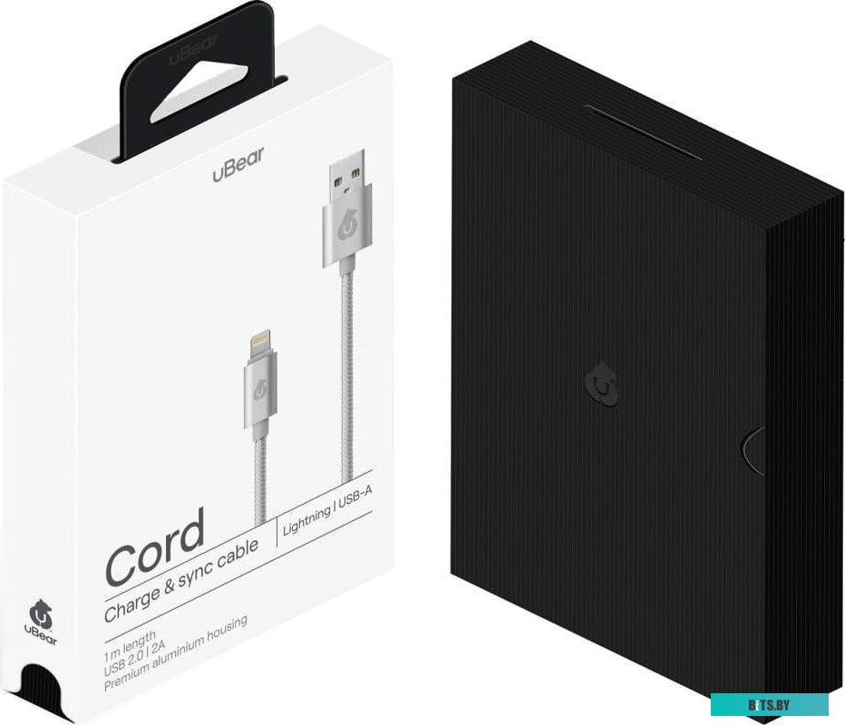 DC01CG01-I5 uBear Cord USB Type-A - Lightning DC01CG01-I5 (1 м, серый)