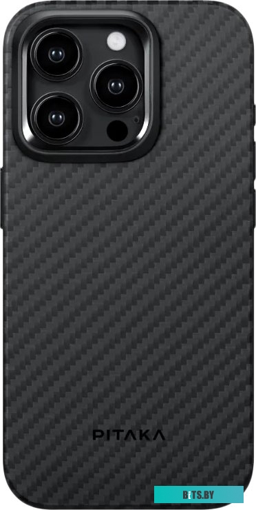 KI1501P Pitaka MagEZ Case 4 для iPhone 15 Pro (1500D twill, черный/серый)