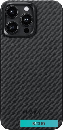 KI1501PM Pitaka MagEZ Case 4 для iPhone 15 Pro Max (1500D twill, черный/серый)
