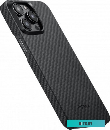 KI1501PM Pitaka MagEZ Case 4 для iPhone 15 Pro Max (1500D twill, черный/серый)