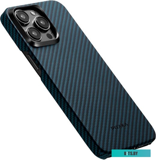 KI1508P Pitaka MagEZ Case 4 для iPhone 15 Pro (1500D twill, черный/синий)
