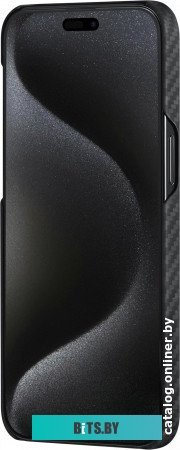 KI1501PM Pitaka MagEZ Case 4 для iPhone 15 Pro Max (1500D twill, черный/серый)