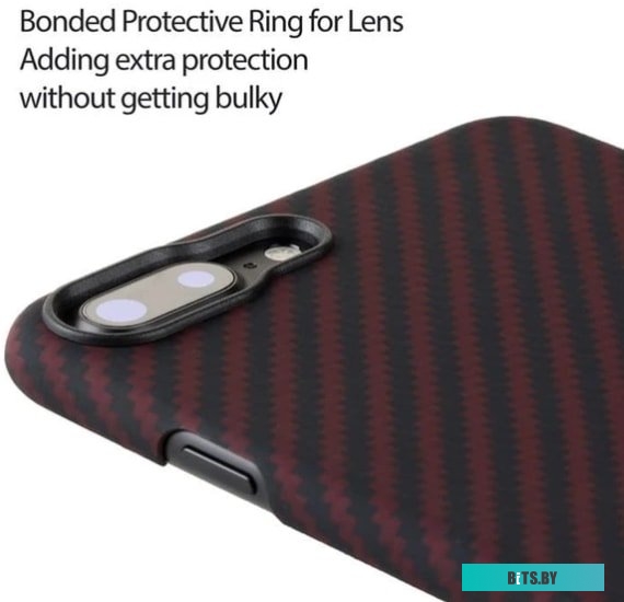 Pitaka MagEZ Case Pro для iPhone 8 Plus (twill, черный/красный)