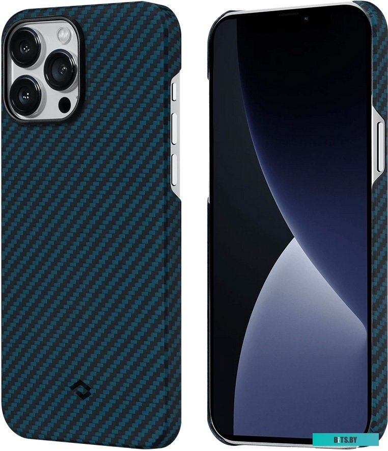 Pitaka MagEZ Case 2 для iPhone 13 Pro (twill, черный/синий)