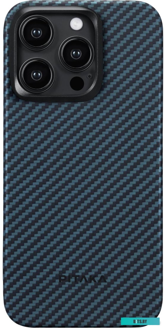 KI1508PM Pitaka MagEZ Case 4 для iPhone 15 Pro Max (1500D twill, черный/синий)