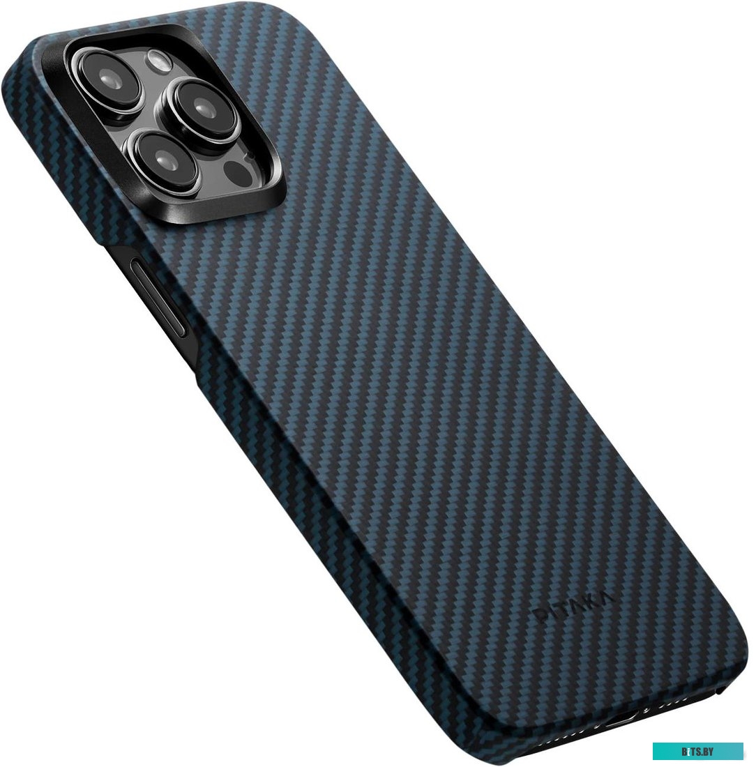 KI1508PM Pitaka MagEZ Case 4 для iPhone 15 Pro Max (1500D twill, черный/синий)