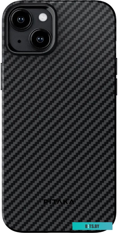 KI1501M Pitaka MagEZ Case 4 для iPhone 15 Plus (1500D twill, черный/серый)