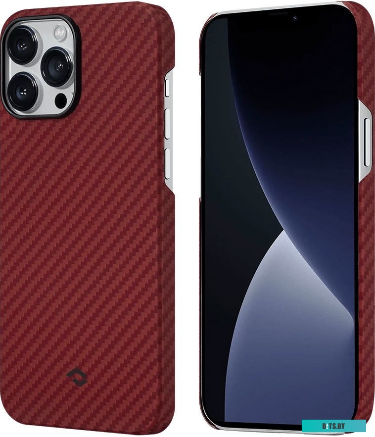 Pitaka MagEZ Case 2 для iPhone 13 Pro (twill, красный/оранжевый)