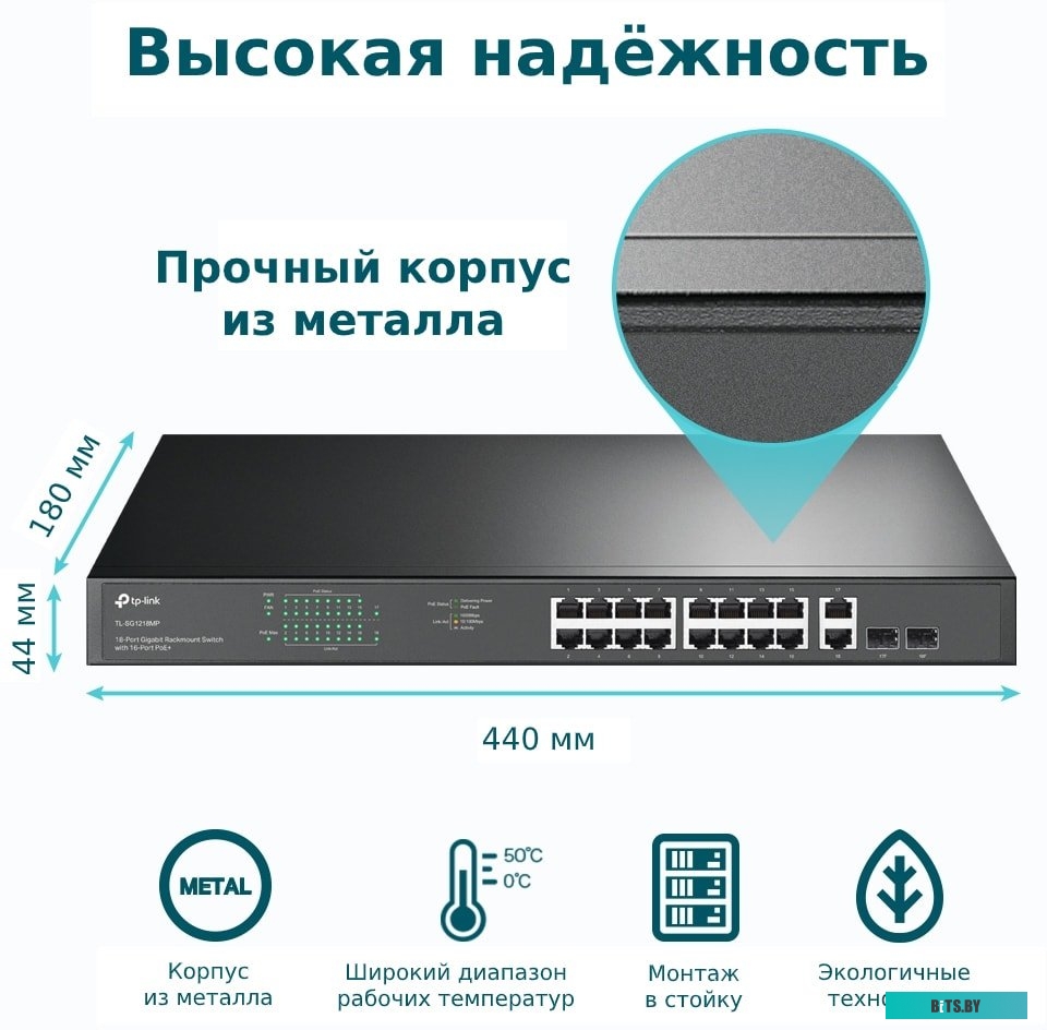Коммутатор TP-Link TL-SG1218MP