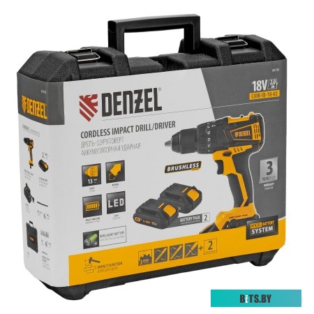 26130 Denzel CIDB-IB-18-02 26130 (с 2-мя АКБ, кейс, набор оснастки)