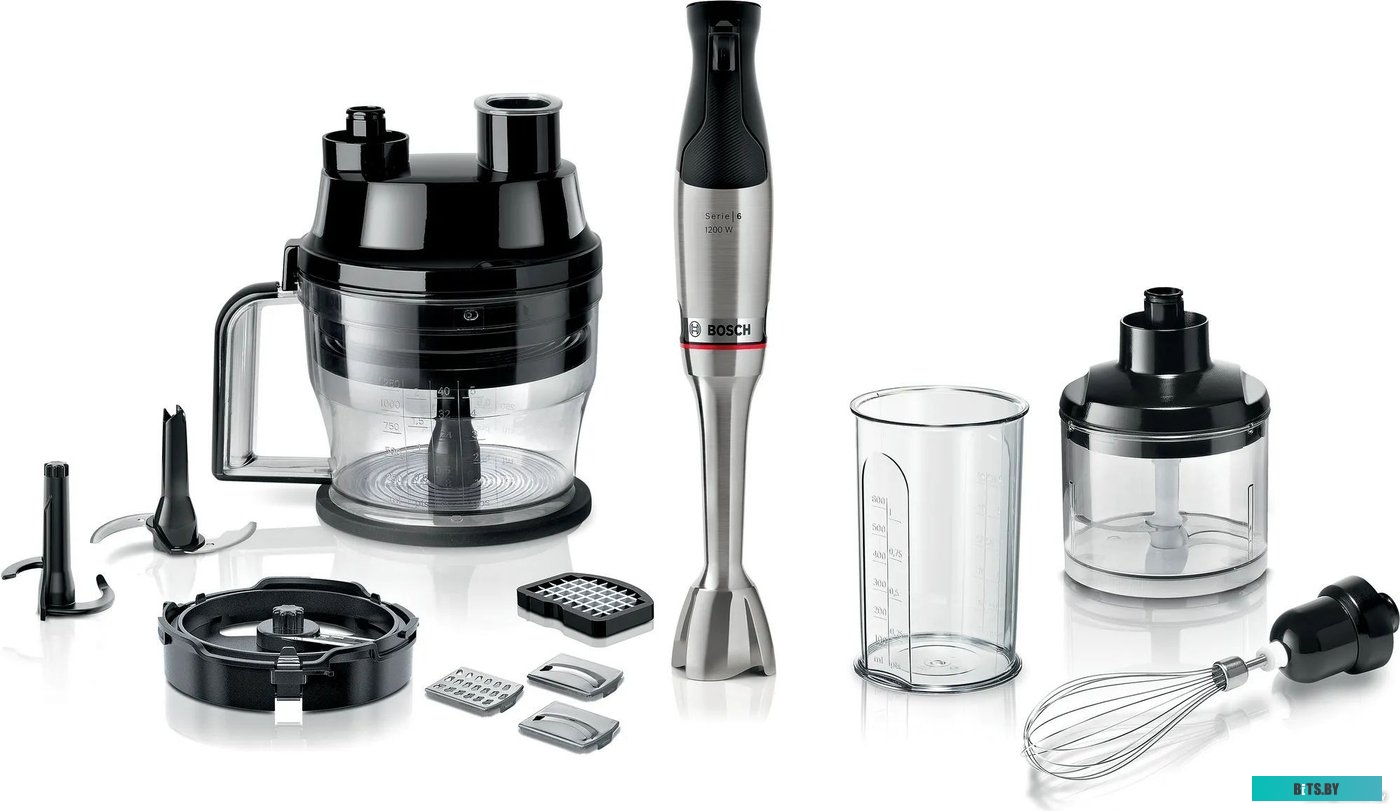 MSM6M8X1 Блендер погружной Bosch MSM6M8X1 1200Вт нержавеющая сталь/черный