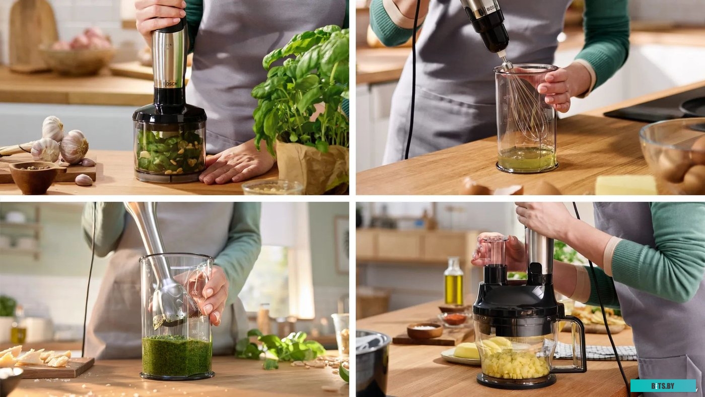 MSM6M8X1 Блендер погружной Bosch MSM6M8X1 1200Вт нержавеющая сталь/черный