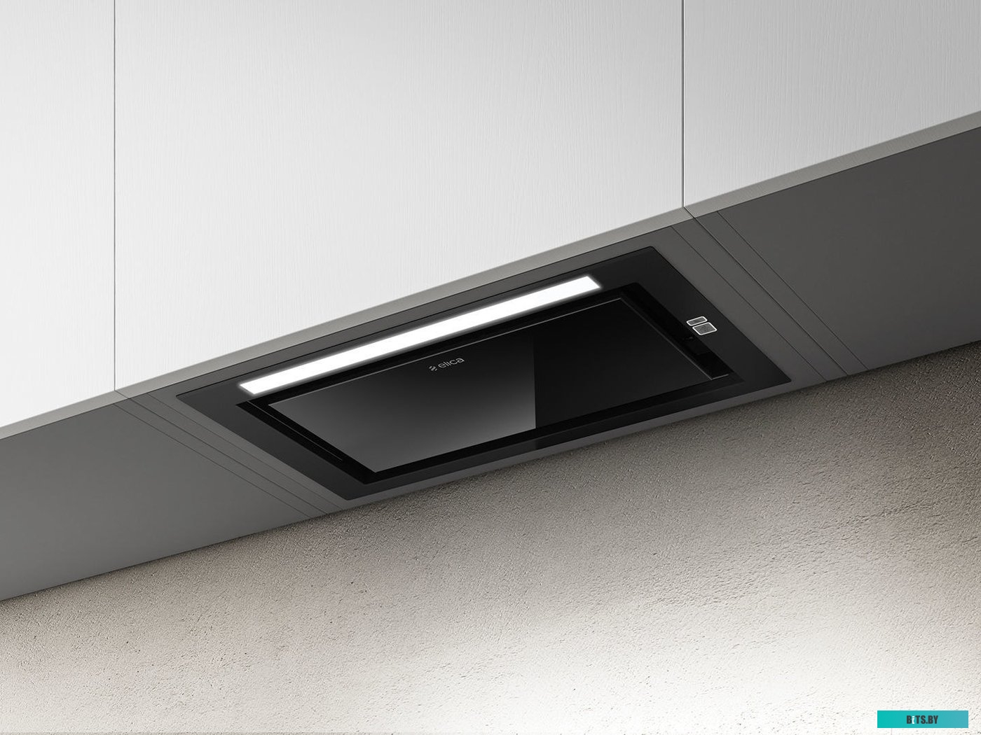 HIDDEN 2.0 @ BLGL/A/52-PRF0164361 Вытяжки ELICA/ Встраиваемая, 60 см,электронное управление, 1300 куб. м. , черный+черное стекло