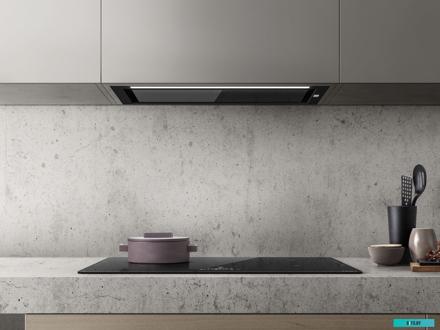 HIDDEN 2.0 @ BLGL/A/52-PRF0164361 Вытяжки ELICA/ Встраиваемая, 60 см,электронное управление, 1300 куб. м. , черный+черное стекло