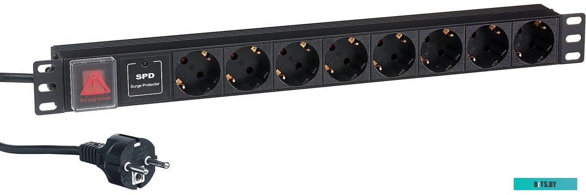 Блок розеток ExeGate ServerPro PDU-19H807 Al-8S-EU2-SW-SPD1 <EX280846RUS>