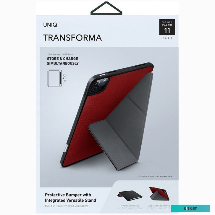 Чехол для планшета Uniq NPDP11(2021)-TRSFRED для Apple iPad Pro 11 (красный)
