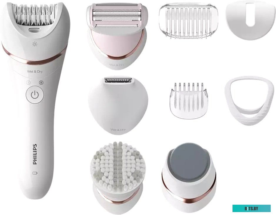 BRE740/10 Эпилятор Philips BRE740/10 скор.:2 насад.:8 от аккум. белый