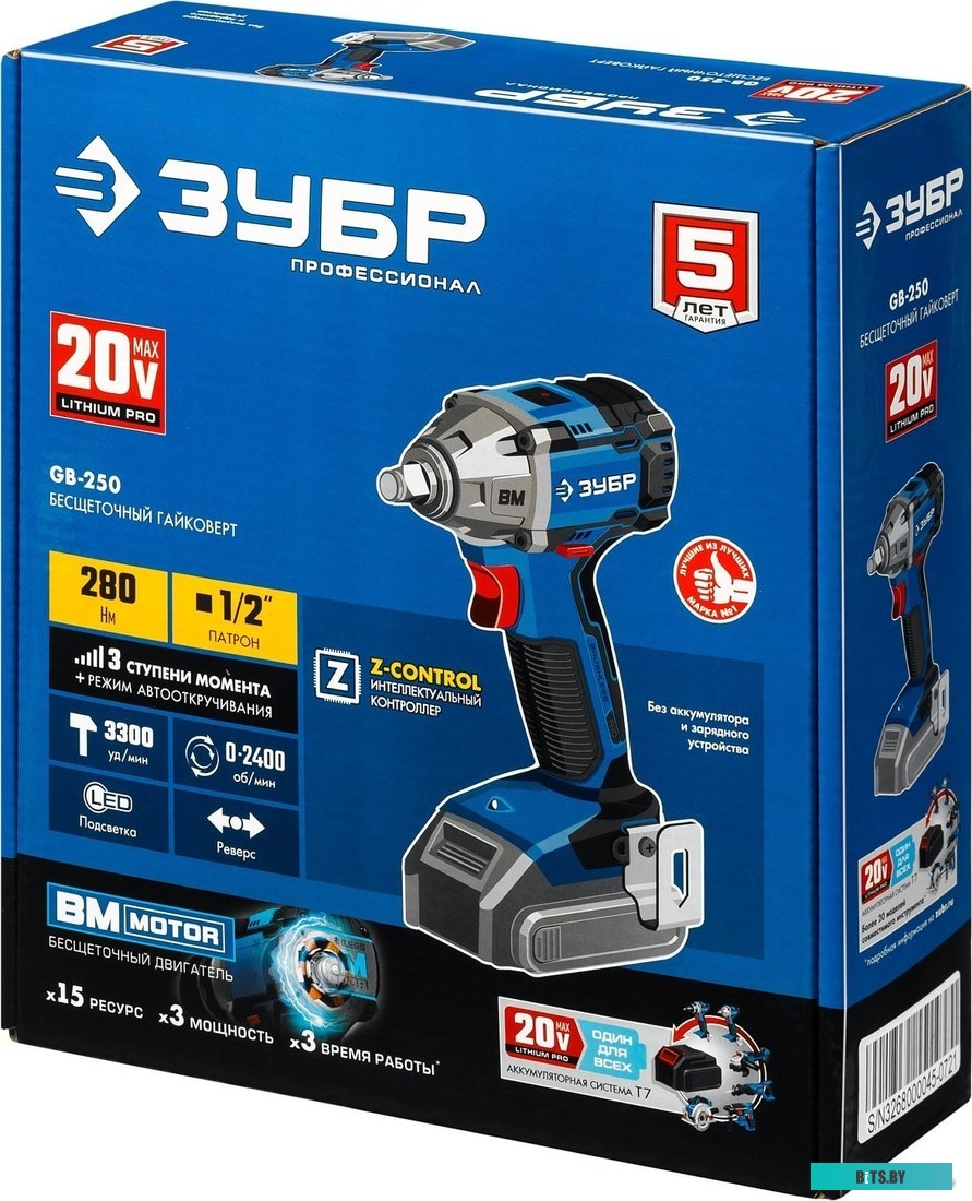 Зубр Профессионал GB-250 (без АКБ)