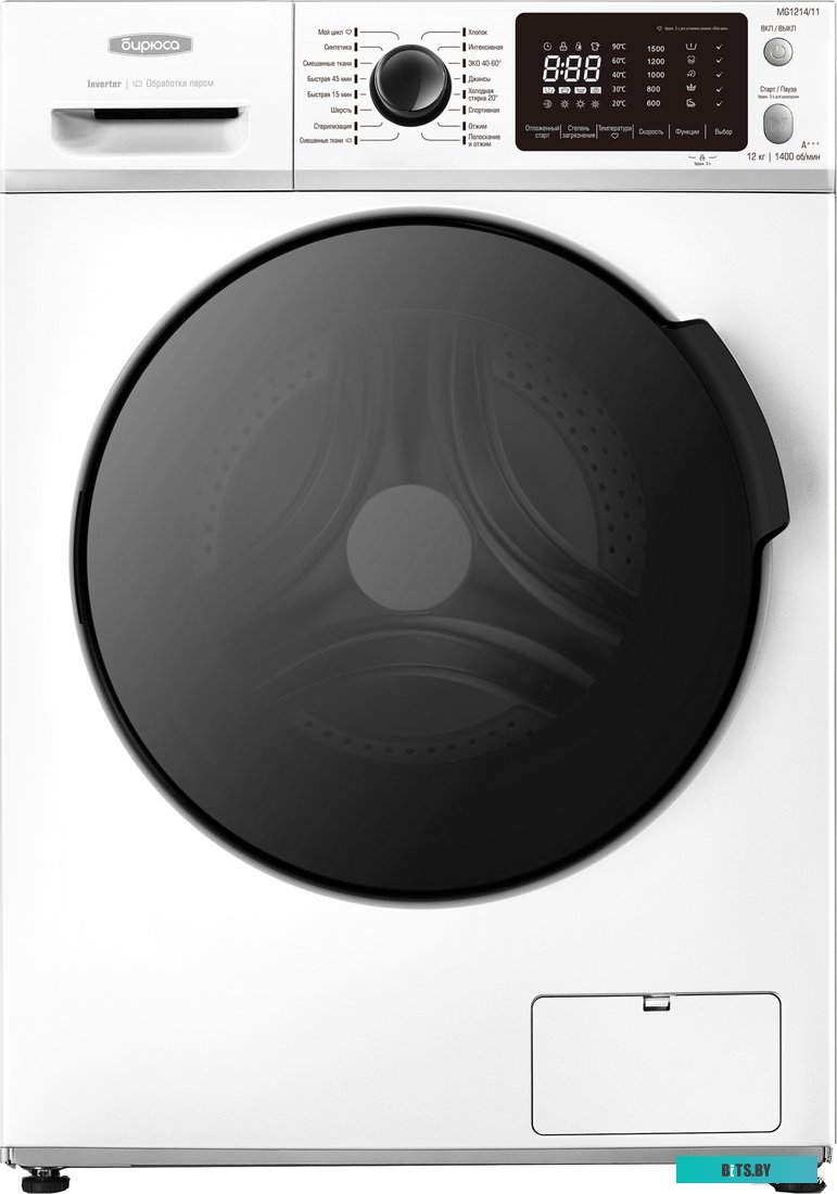 WM-MG1214/11 Стиральная машина Бирюса WM-MG1214/11 класс: A+++ загр.фронтальная макс.:12кг белый