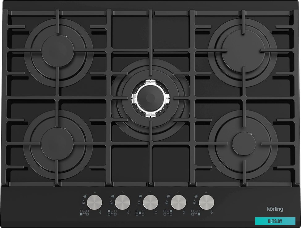 HGG 7835 CTN Встраиваемая варочная панель/ Газовая варочная панель из закаленного стекла, ширина 70 см,  5 высокоэффективных конфорок, сверхмощная кон