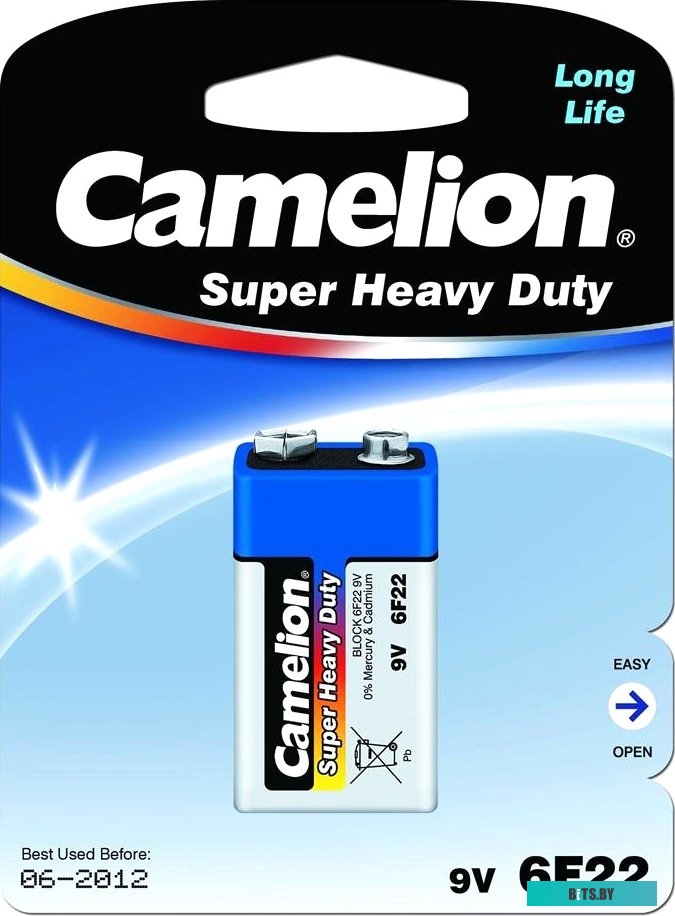 Батарейки Camelion 9V 6F22-BP1B