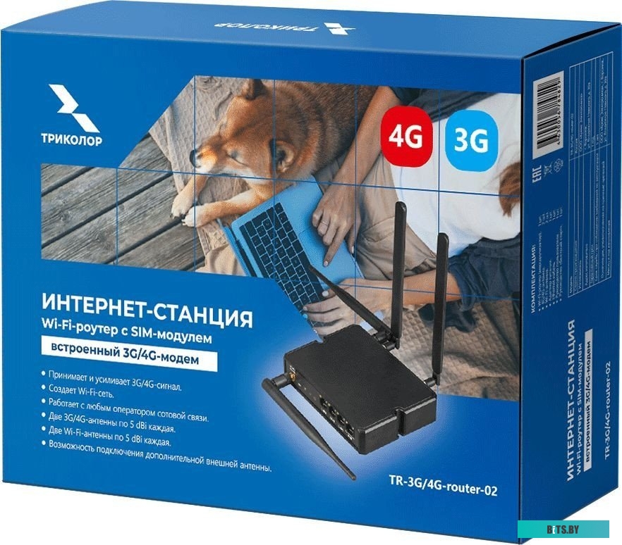 Роутер Триколор TR-3G/4G-router-02 N300 3G/4G cat.4 черный 046/91/00054231