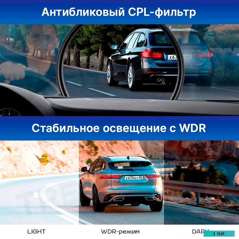 TDR-725 Видеорегистратор TrendVision TDR-725 Real 4K черный