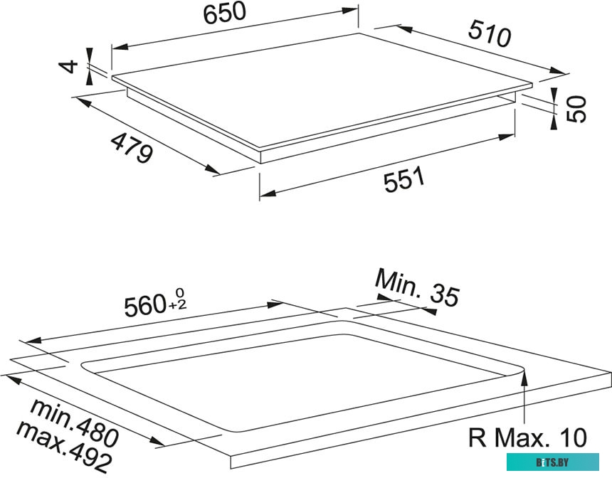 108.0606.106 Индукционная домино Franke/ Better, Индукционная варочная поверхность, домино, серия SMART, 30см, 2 зоны нагрева, сенсорное  управление, 