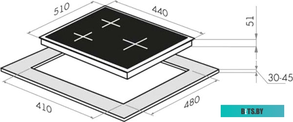 HGG431WH Газовая варочная панель HOMSair/ Газовая варочная панель HOMSair HGG431WH, механическое управление, 3 конфорки, мощность конфорок 2600, 1700,