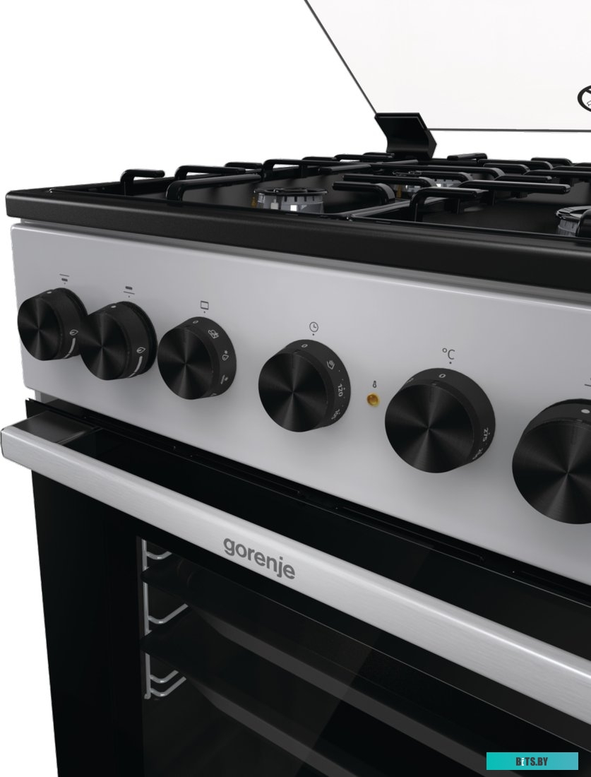 GK5B40SH Газовая плита Gorenje GK5B40SH,  электрическая духовка,  стеклянная крышка,  сталь, серебристый