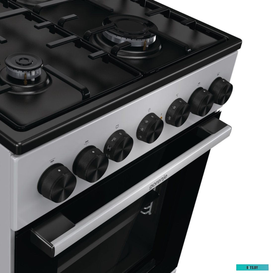 GK5B40SH Газовая плита Gorenje GK5B40SH,  электрическая духовка,  стеклянная крышка,  сталь, серебристый