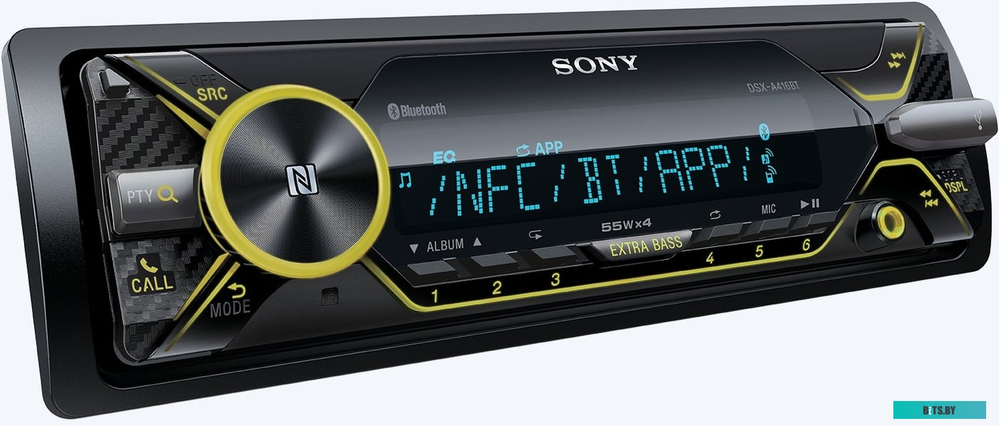 DSX-A416BT Автомагнитола Sony DSX-A416BT 1DIN 4x55Вт v3.0 RDS