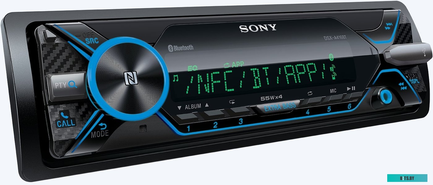 DSX-A416BT Автомагнитола Sony DSX-A416BT 1DIN 4x55Вт v3.0 RDS