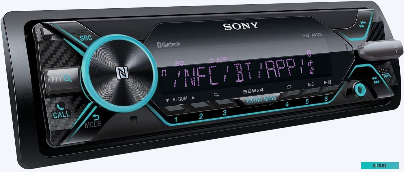 DSX-A416BT Автомагнитола Sony DSX-A416BT 1DIN 4x55Вт v3.0 RDS