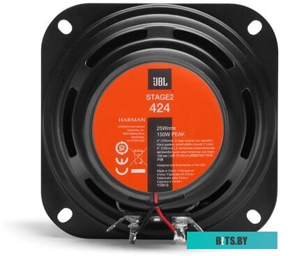 коаксиальные Колонки автомобильные JBL Stage2 424 150Вт 88дБ 4Ом 10см (4дюйм) (ком.:2кол.) коаксиальные двухполосные