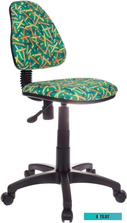 KD-4/PENCIL-GN Кресло детское Бюрократ KD-4, на колесиках, ткань, зеленый [kd-4/pencil-gn]