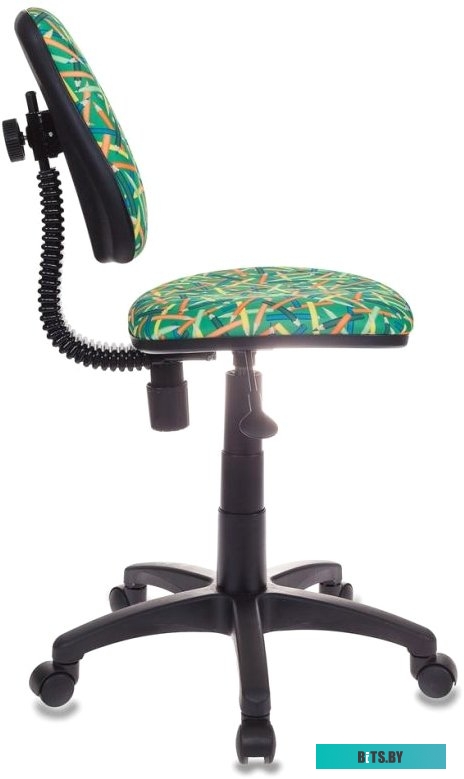 KD-4/PENCIL-GN Кресло детское Бюрократ KD-4, на колесиках, ткань, зеленый [kd-4/pencil-gn]