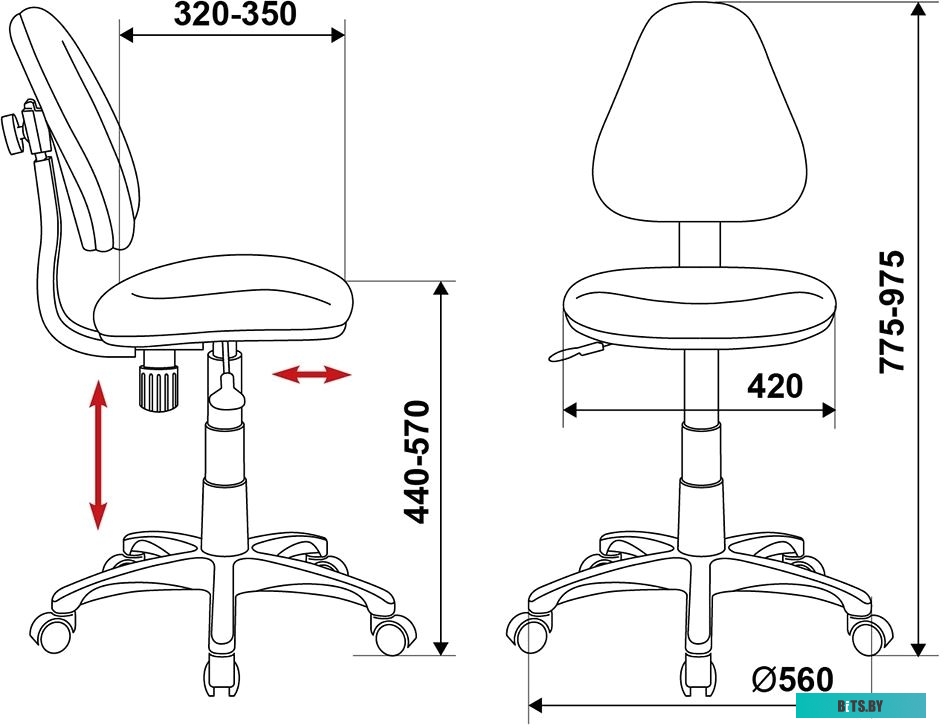 KD-4/PENCIL-GN Кресло детское Бюрократ KD-4, на колесиках, ткань, зеленый [kd-4/pencil-gn]