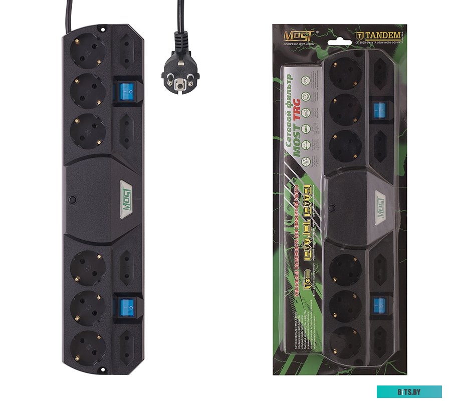 Сетевой фильтр (удлинитель) Most TRG 5 м (черный)