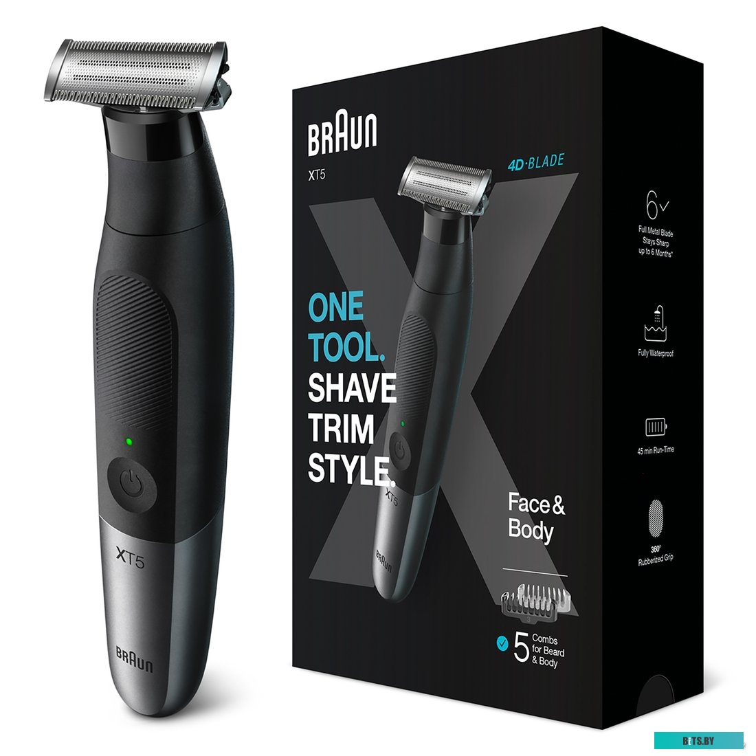 XT5100 Триммер Braun XT XT5100 черный/серый