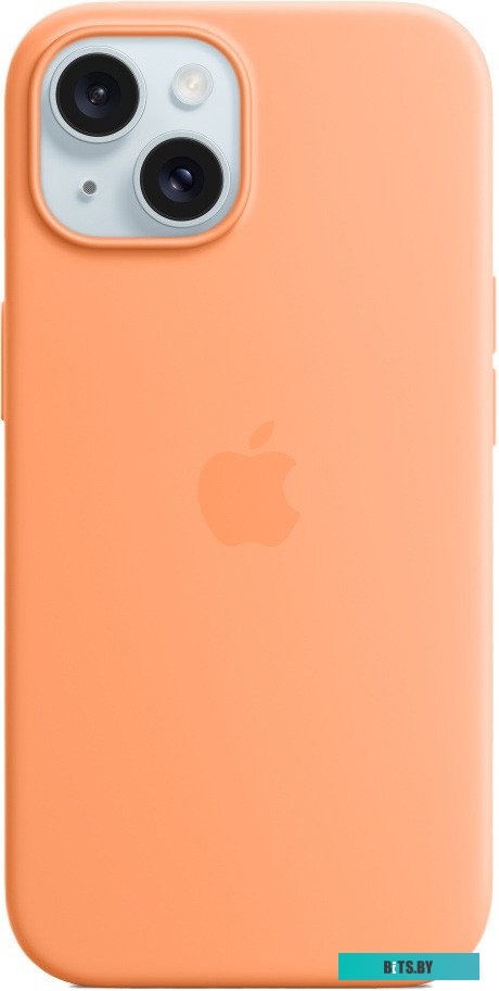 Apple MagSafe Silicone Case для iPhone 15 (апельсиновый сорбет)