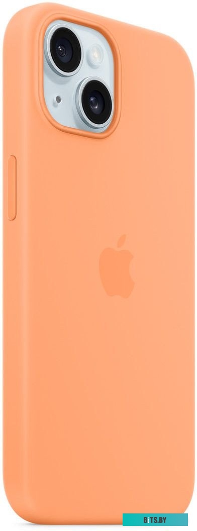 Apple MagSafe Silicone Case для iPhone 15 (апельсиновый сорбет)