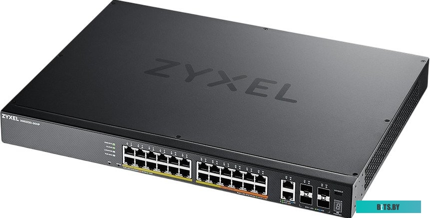 Коммутатор Zyxel XGS2220-30HP-EU0101F (L3) 24x1Гбит/с 2x10Гбит/с 4SFP+ 16PoE+ 8PoE++ 400W управляемый