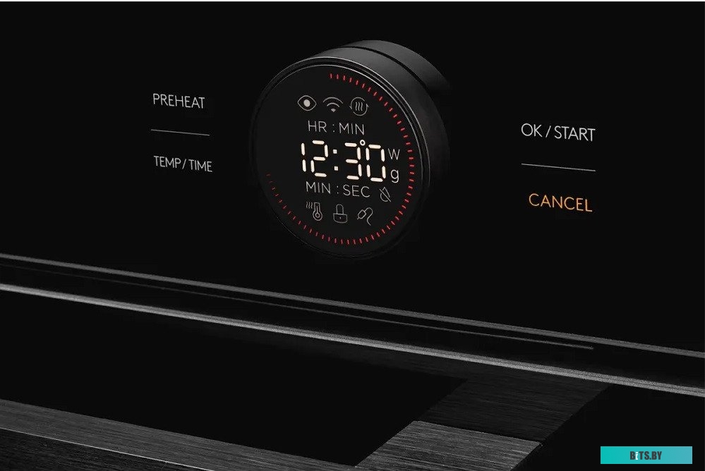 KMW 612 Black Встраиваемый духовой шкаф/ с СВЧ, 45 см, 50л, 12 режимов, гидролизная очистка, черный