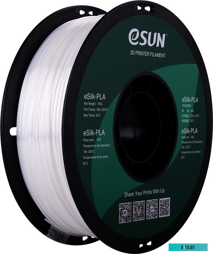 Т0030640 eSUN eSilk PLA 1.75 мм 1000 г (белый)