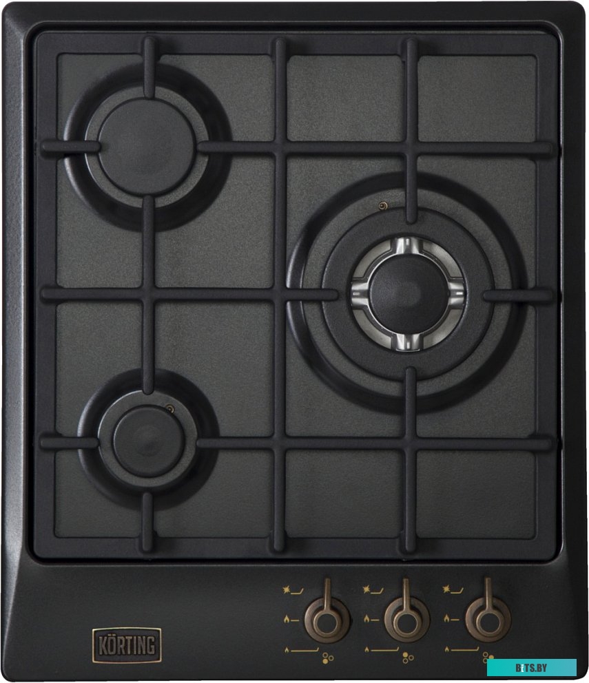 HG 465 CTRN Встраиваемая варочная панель/ Газ,  Calabria, Газовая варочная панель шириной 45см в ретро-дизайне, 3 высокоэффективные конфорки, WOK- све