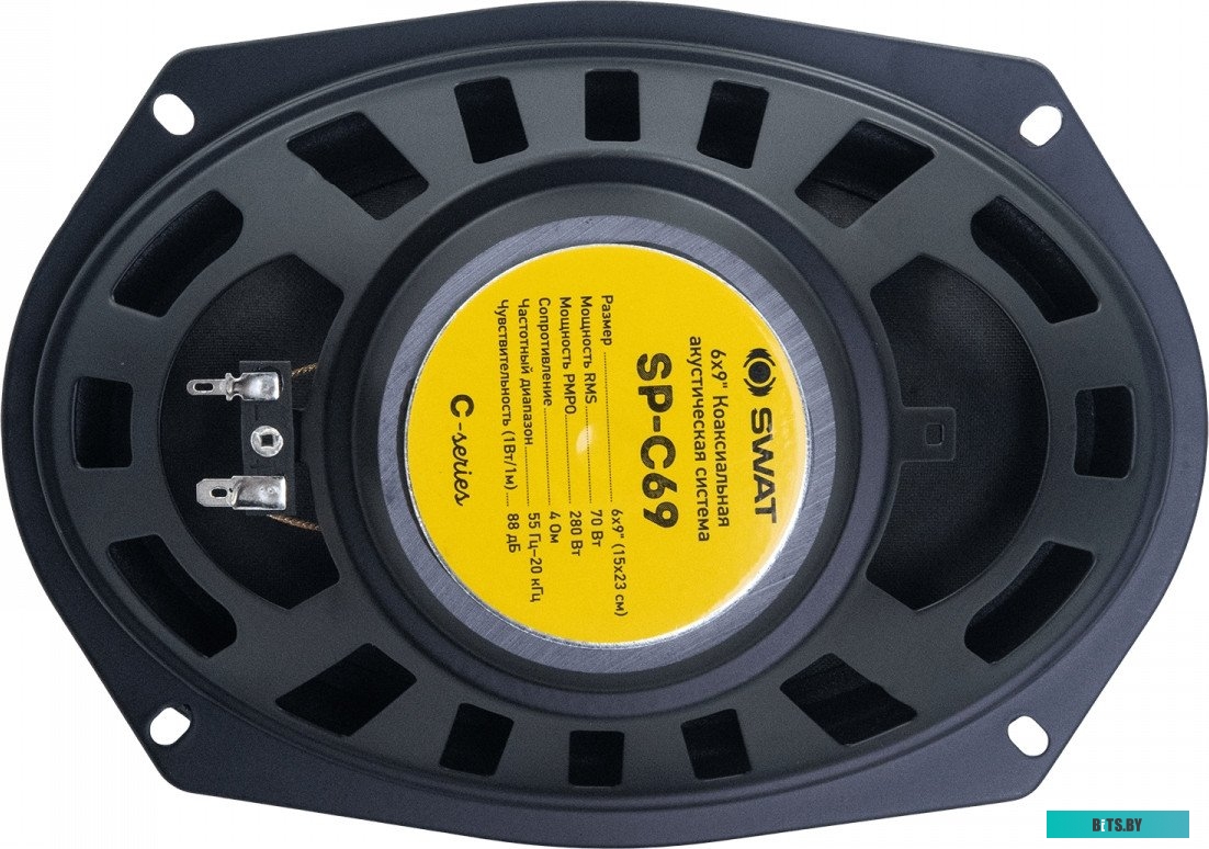 SWAT SP-C69 Колонки автомобильные Swat SP-C69 280Вт 88дБ 4Ом 15x23см (6x9дюйм) (ком.:2кол.) коаксиальные двухполосные