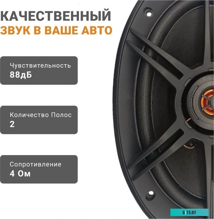 SWAT SP-C69 Колонки автомобильные Swat SP-C69 280Вт 88дБ 4Ом 15x23см (6x9дюйм) (ком.:2кол.) коаксиальные двухполосные