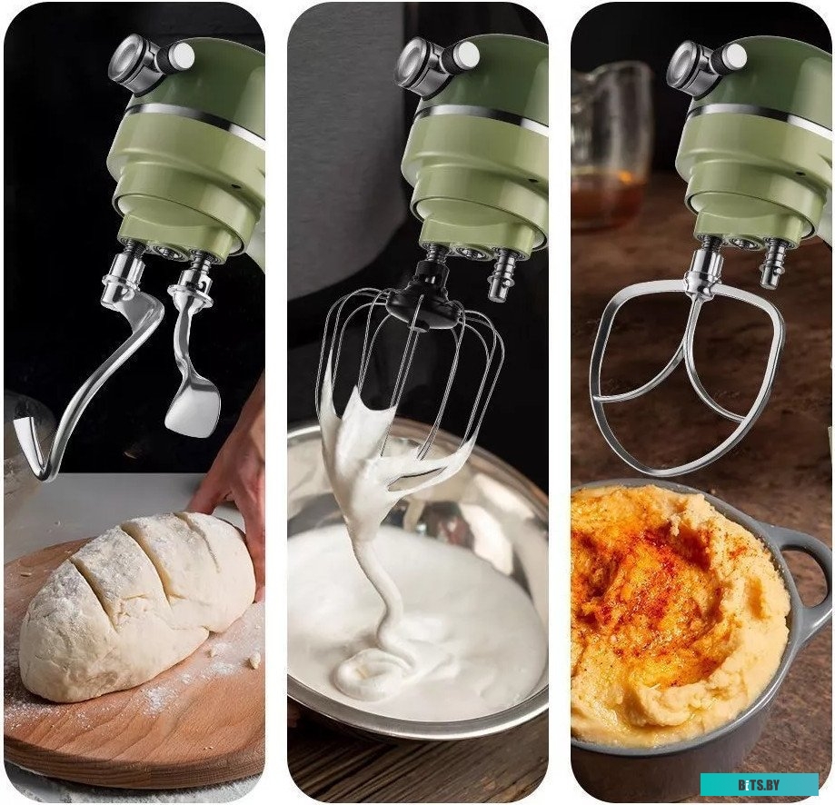 КТ-3476 Миксер KitFort КТ-3476, с чашей,  зеленый