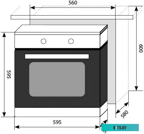 CHAO000311 Духовой шкаф Электрический Lex EDM 040 BL черный